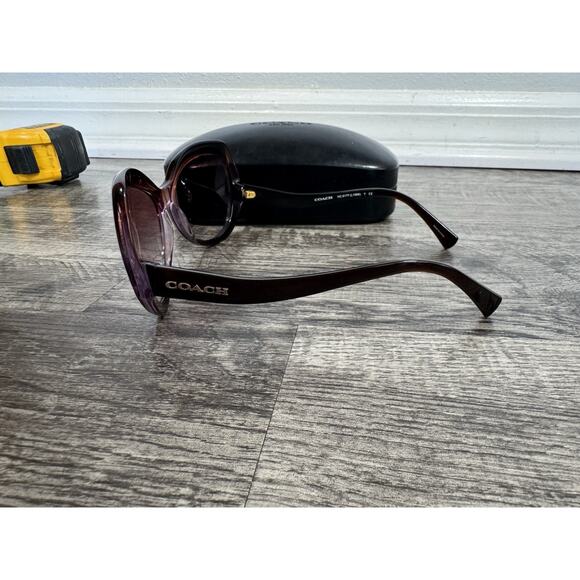 COACH HC8177 1588 PURPLE BROWN OVERSIZED SUNGLASSES 59-17 140 - Picture 5 of 14